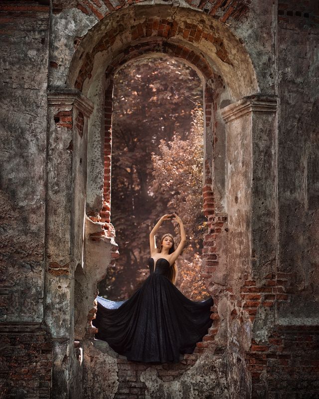 лебедь балерина арка развалины Черный лебедь фото превью