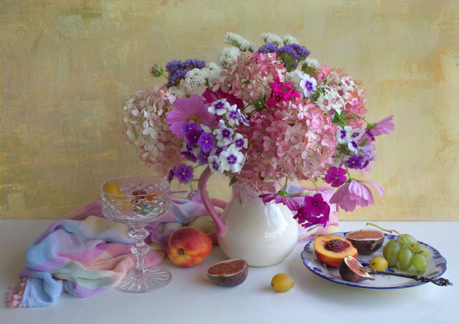 цветы, фрукты, кувшин, Хохлова Наталья