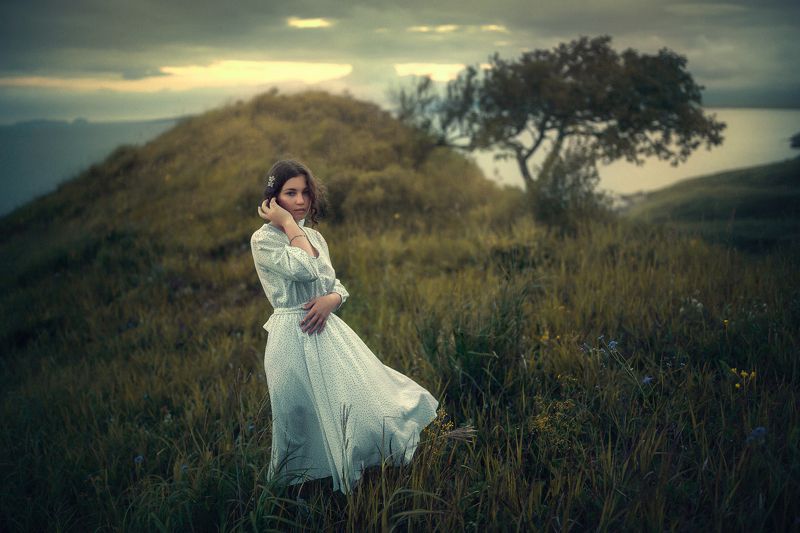 девушка, природа, море Юстина фото превью