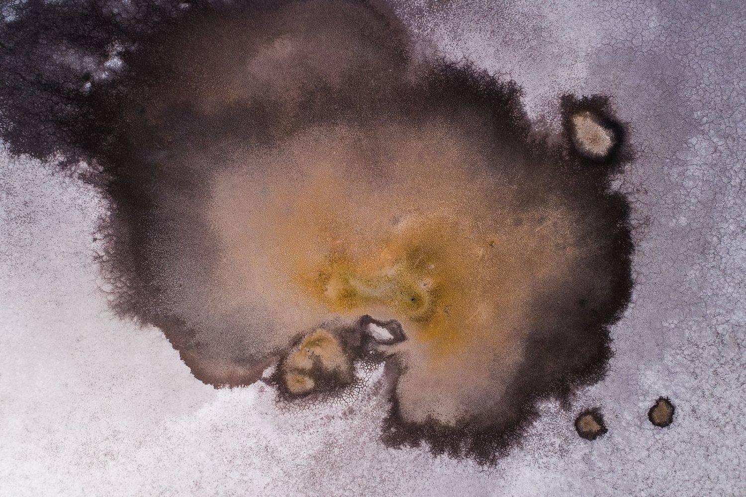 озеро, Хакасия, соленое, вид сверху, лето, аэро, красиво, абстрация, Александр Нерозя