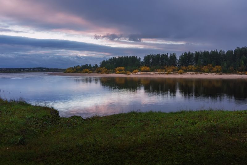 Засыпает речка Пинега фото превью
