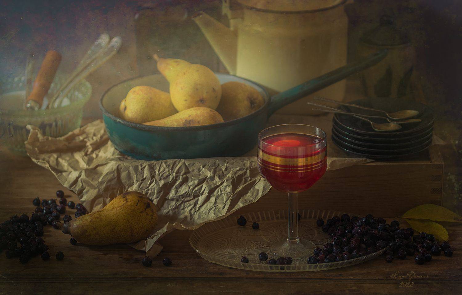 груши, натюрморт, Елена Рубинская