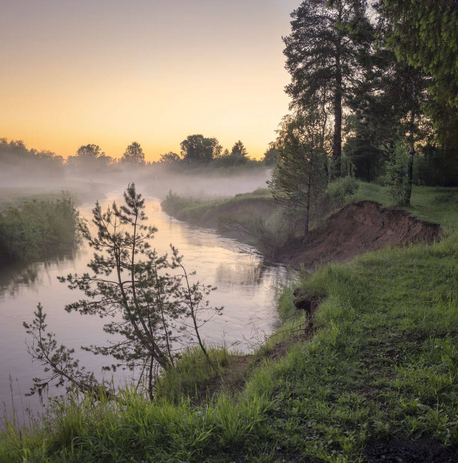вечер закат река, Сергей Буторин