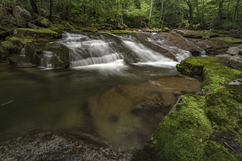 водоскат, тайга, река  фото превью