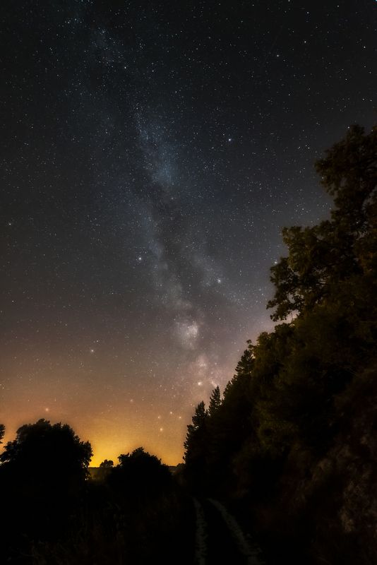 млечный путь, ночь, звёзды, Ночь в селе Доброе. фото превью