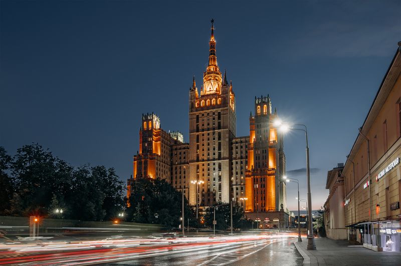 город, архитектура, москва, улица, street, city, moscow, russia, architecture, urban Высотка на Кудринской площади фото превью
