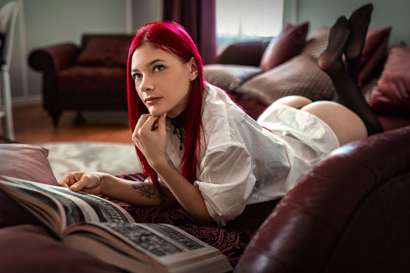 женский портрет, будуар, жанровый портрет Lolita фото превью