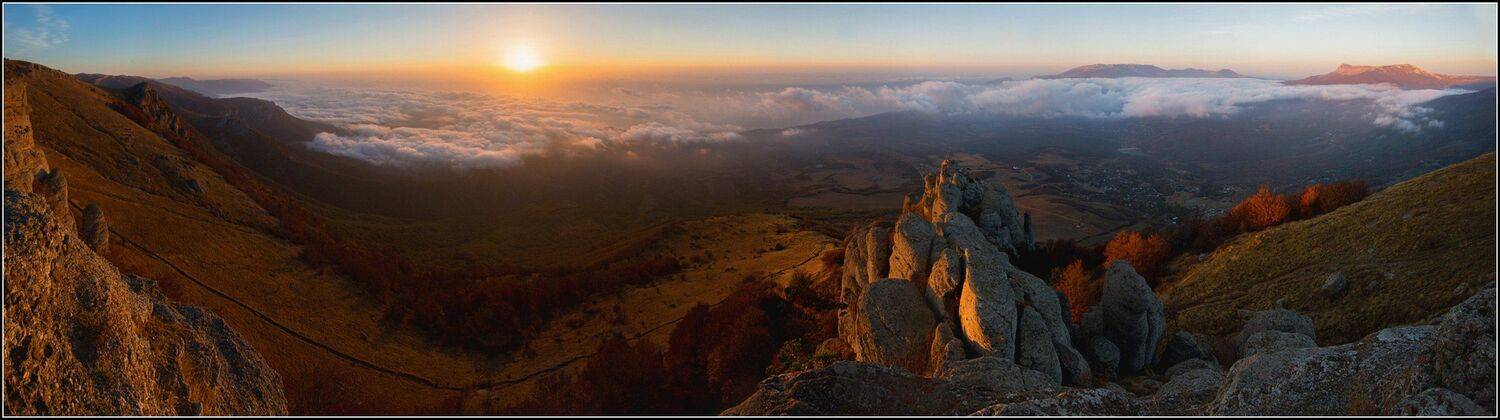 крым, осень, утро, г.демерджи, панорама, АНАТОЛИЙ ДОВЫДЕНКО