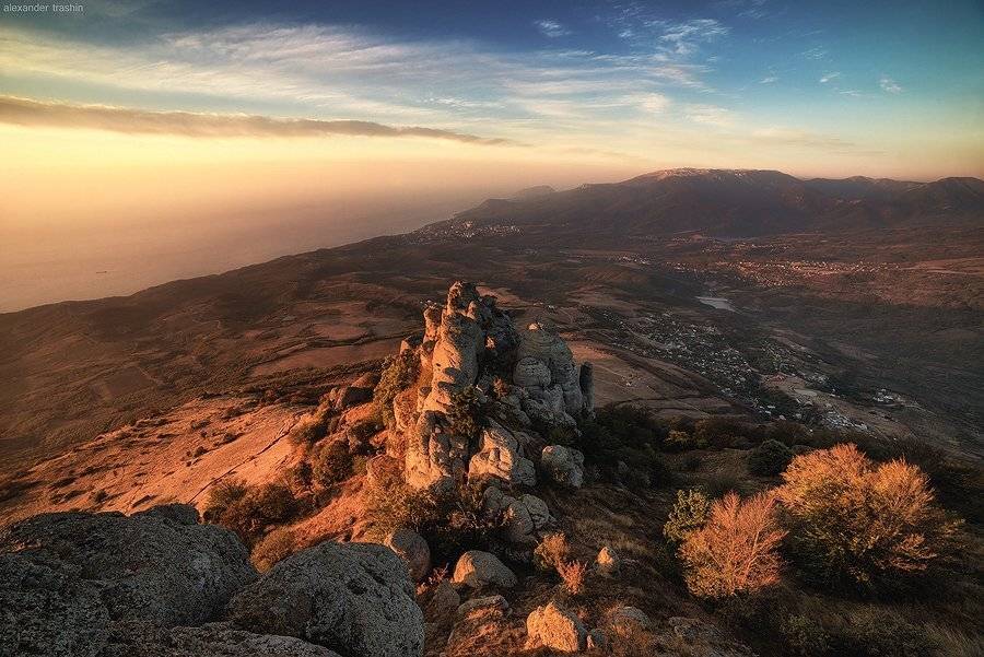 Восход, Горный пейзаж, Демерджи, Крым, Крымские горы, Пейзаж, Южная демерджи, Александр Трашин