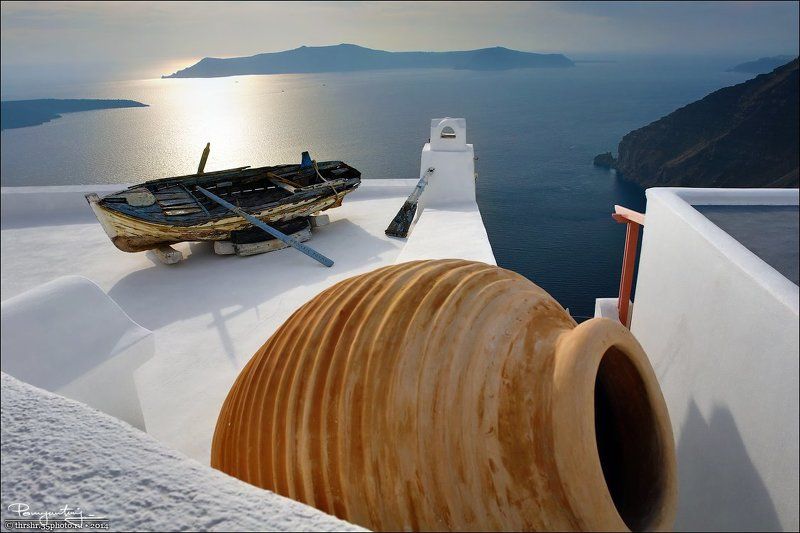 Aegean, Boat, Fira, Firostefani, Greece, Island, Santorini, Sea Поэмы Гомера фото превью