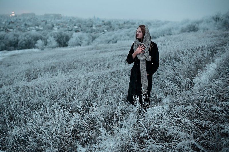 D 700, Nikon, Portrait, Девушка, Зима, Портрет, Природа ЗИМА фото превью