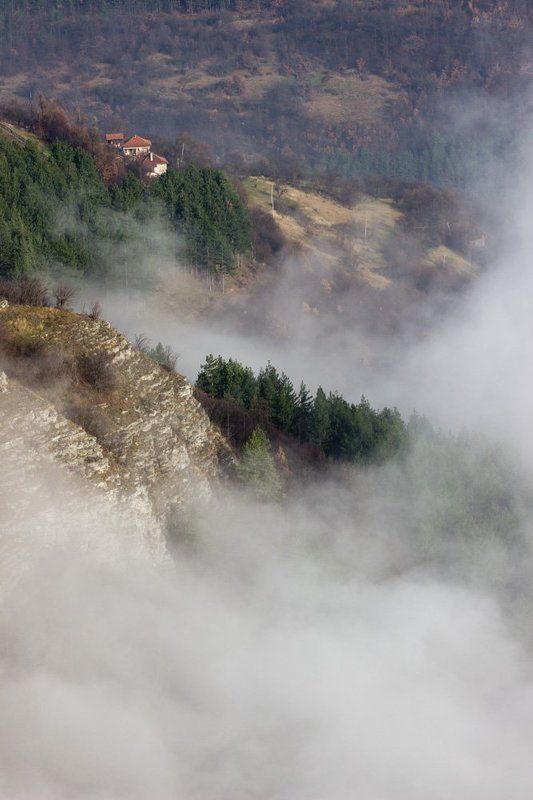 Гора, Туман  фото превью