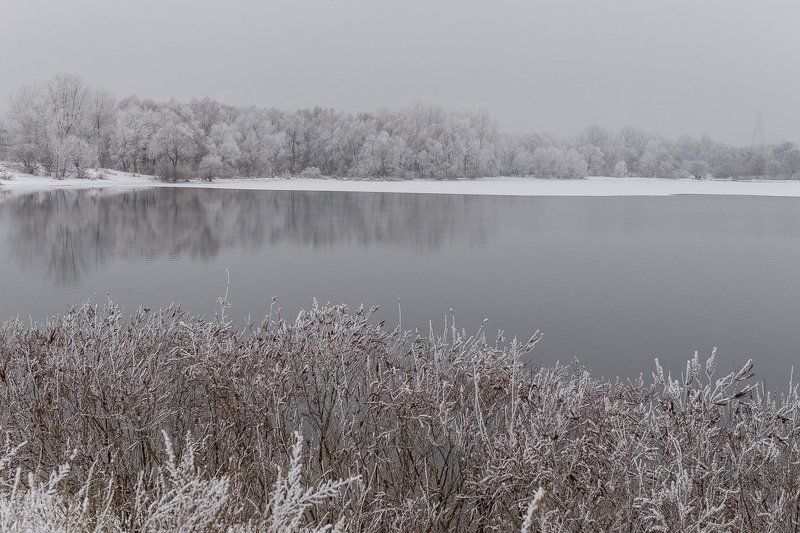 река зима river winter Пришла зима ... фото превью
