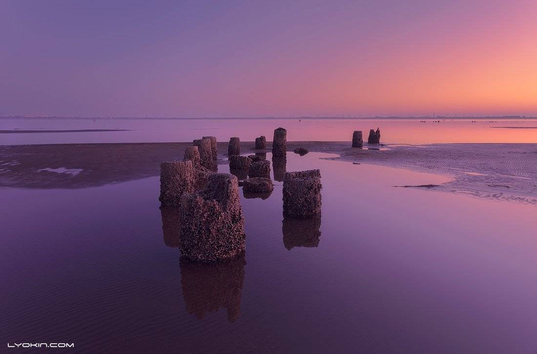 Каспийское море, Море, Остров, Рассвет, Утро, Lyokin