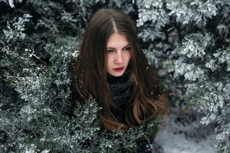 portrait, winter, портрет, портрет девушки, портфолио, снег Snow White фото превью