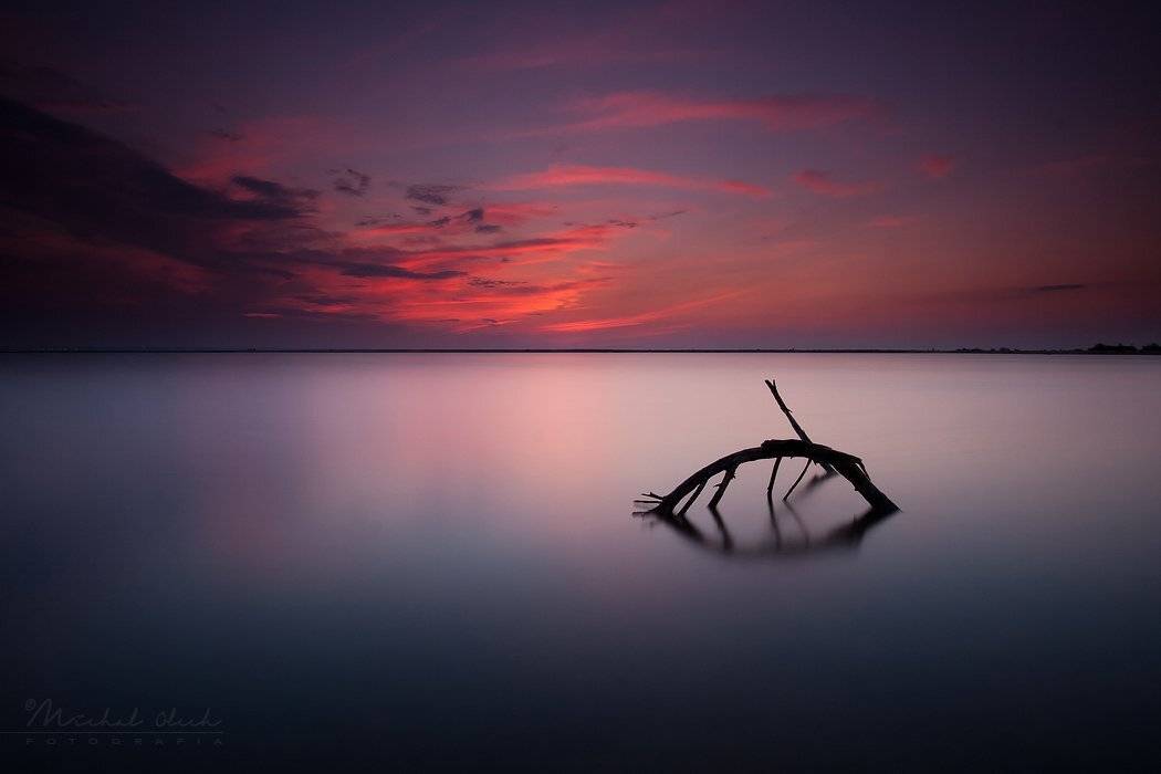 Балтийское море, Вечер, Гданьск, Закат, Michał Olech