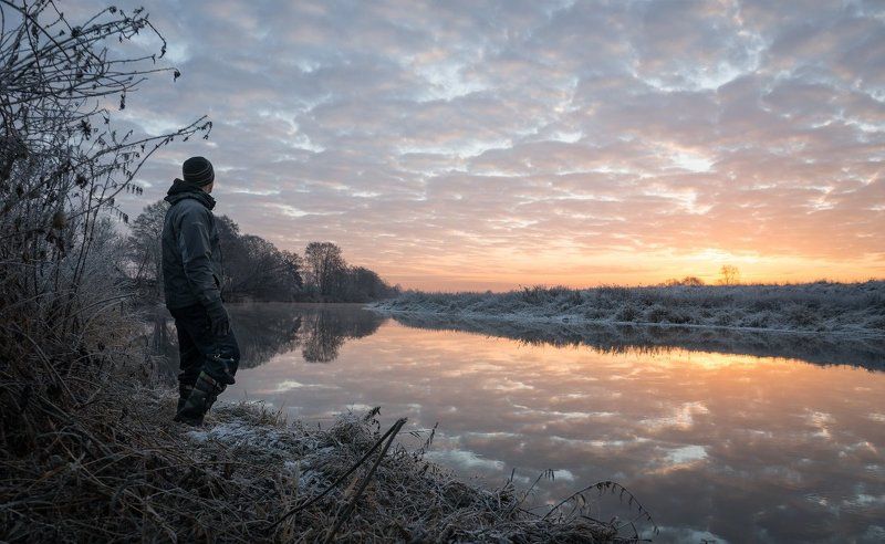 Зима, Клязьма, Рассвет, Река, Утро Восхищаясь рассветом фото превью
