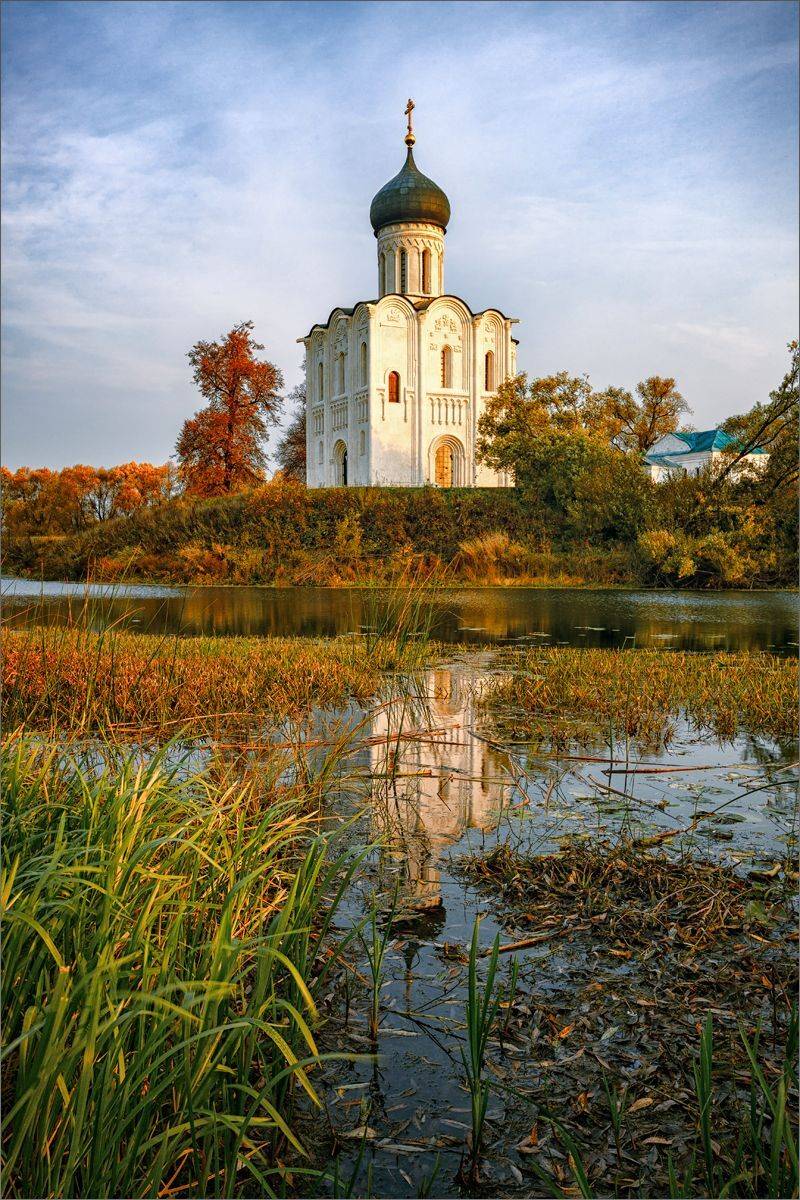 пейзаж, архитектура, осень, утро, храм, свет, цвет, александр никитинский, Никитинский Александр