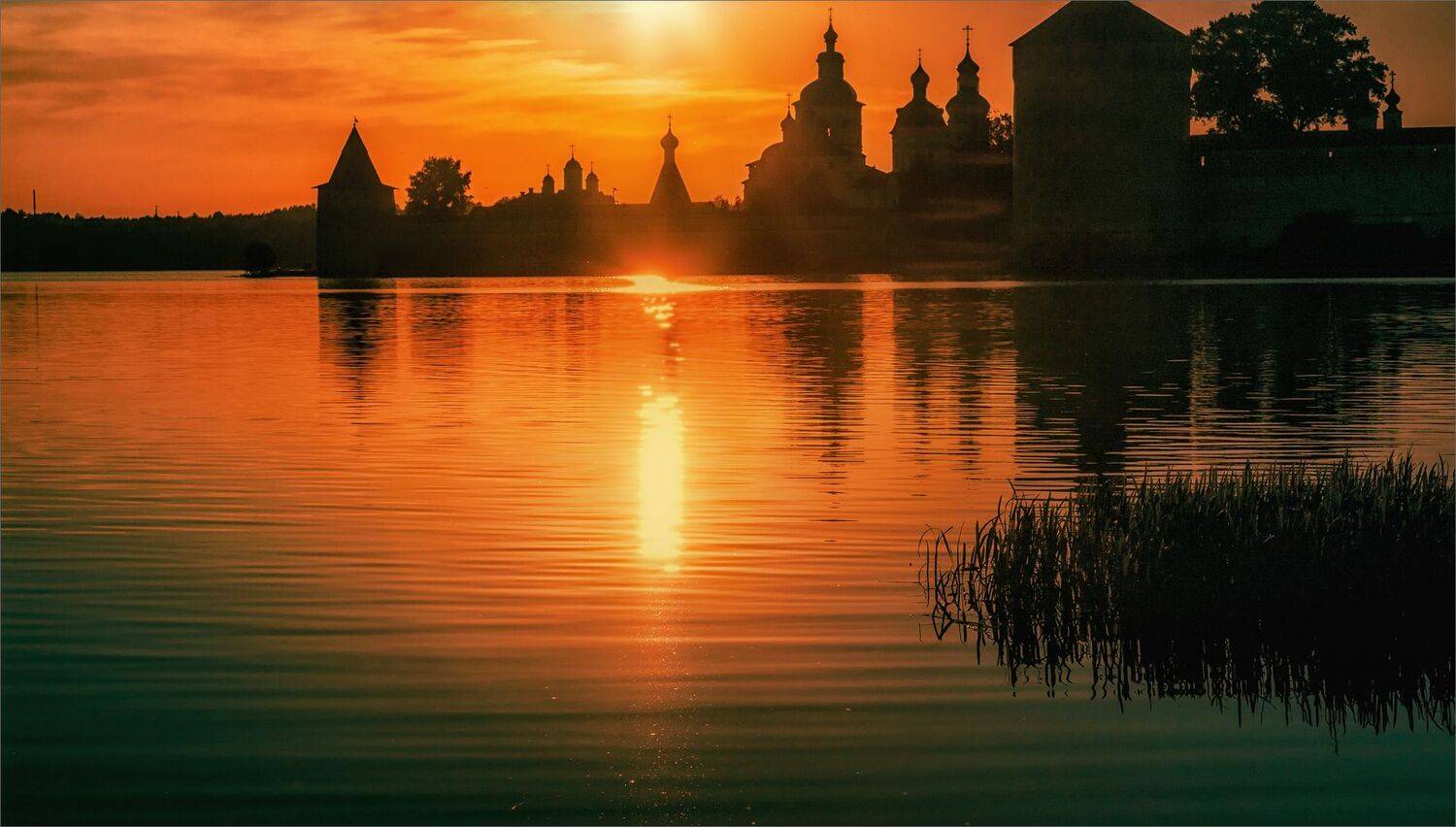 пейзаж, лето, монастырь, отражение, озеро, свет, цвет, александр никитинский, Никитинский Александр