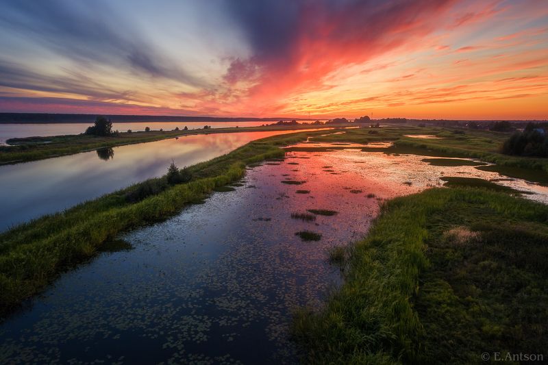 Закат на Волге фото превью