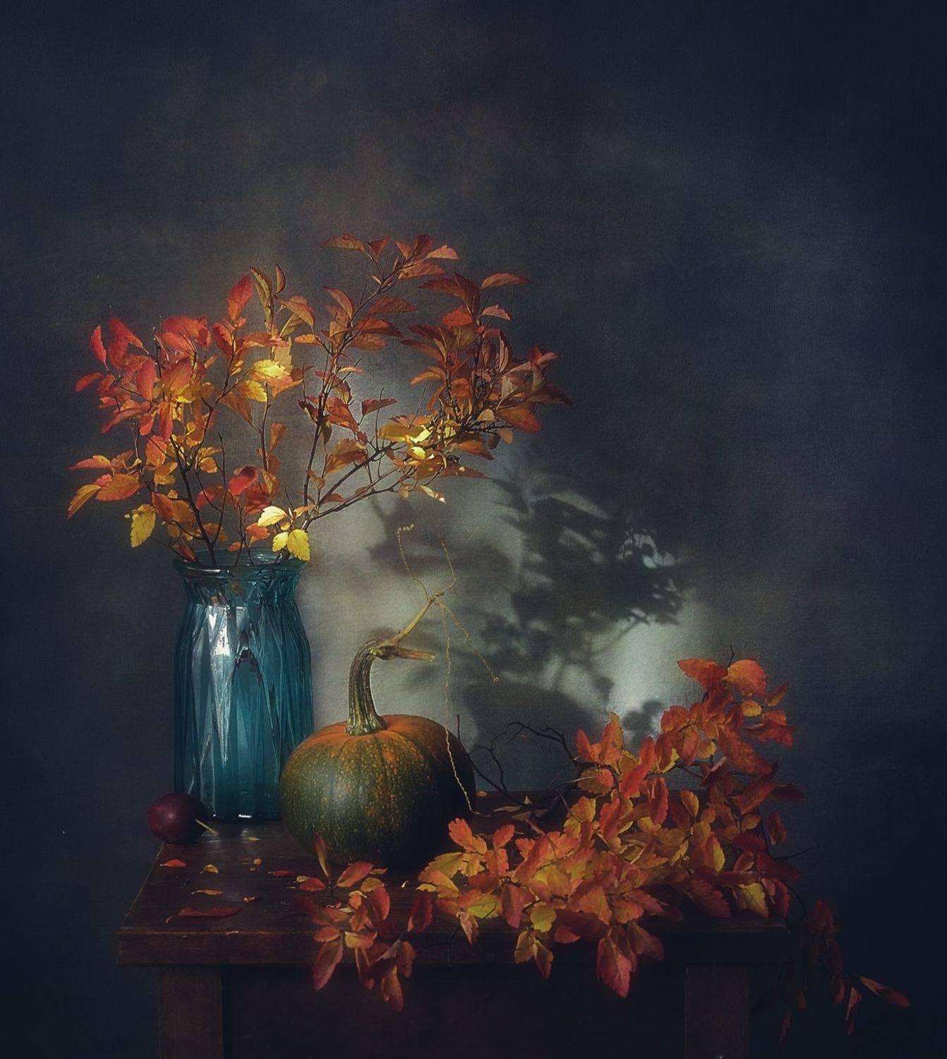 натюрморт,композиция,осень,листья,тыква, Наталия К