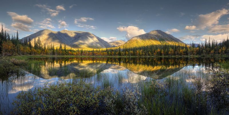 Север Заполярье Кольский Хибины горы озеро Формы и линии фото превью
