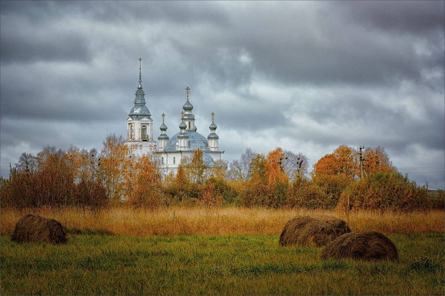 пейзаж, архитектура, храм, церковь, осень, свет, цвет, александр никитинский, Никитинский Александр