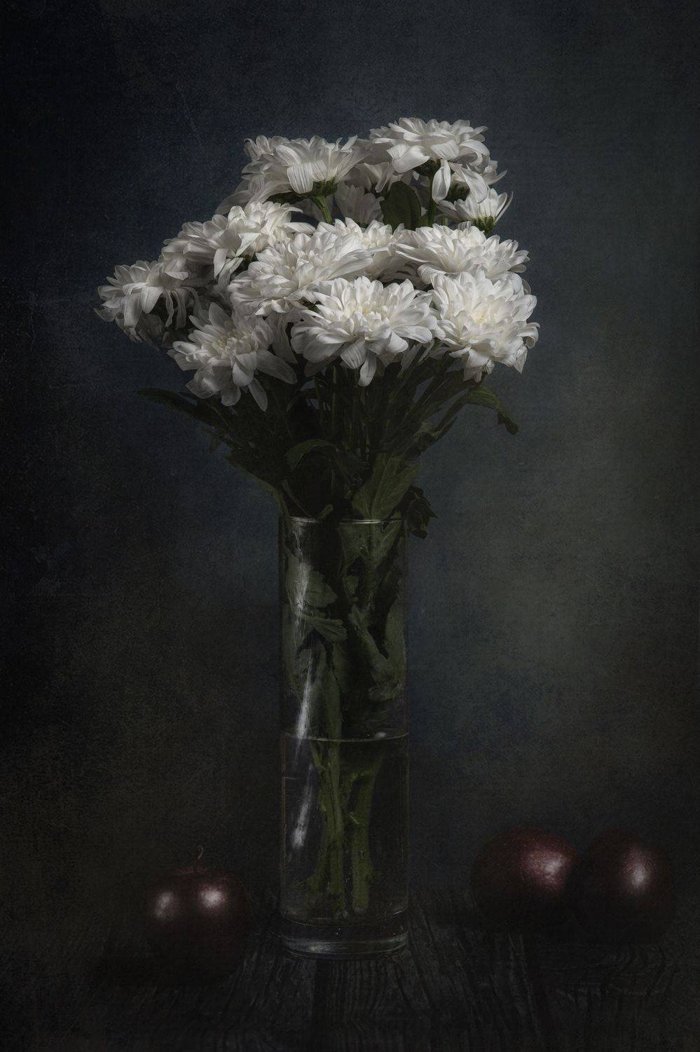 натюрморт, натюрморт с цветами, хризантемы, яблоки, фотонатюрморт, натюрморт с хризантемами, натюрморт я блоками, живопись, Богдан Тарасов