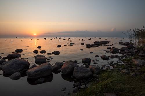 закат на Финском заливе