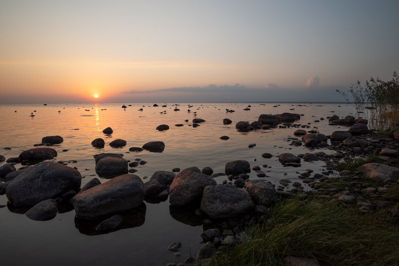 закат на Финском заливе фото превью