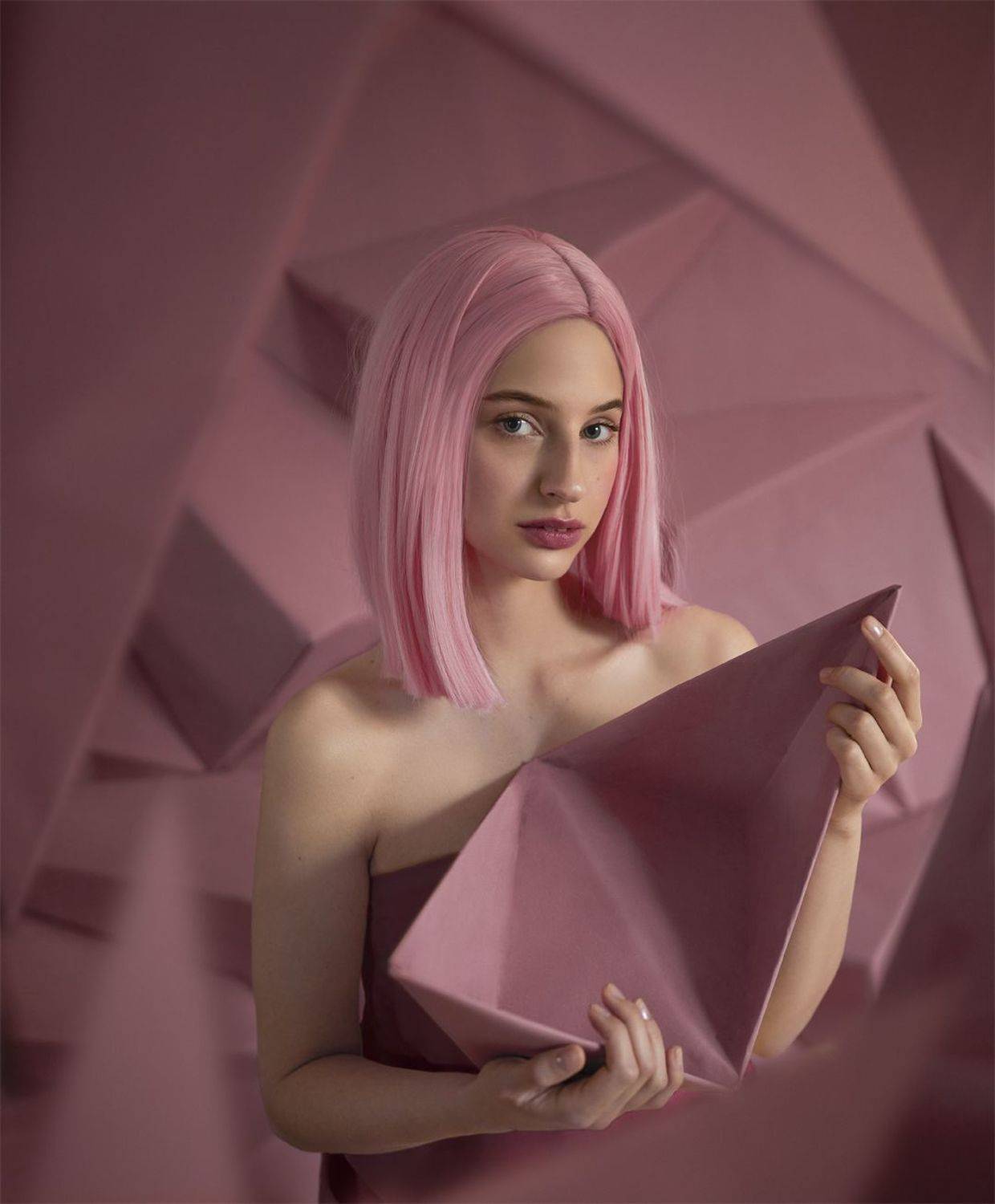 розовый, девушка, Natalie Seitner