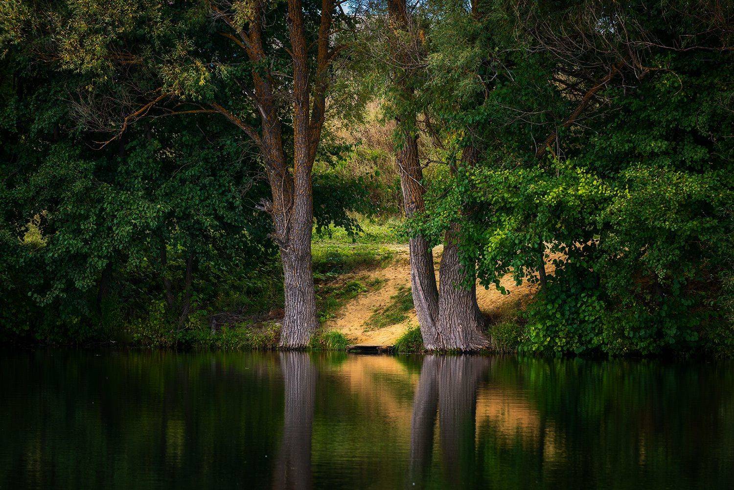 сентябрь деревня озеро, Владислав Никишин