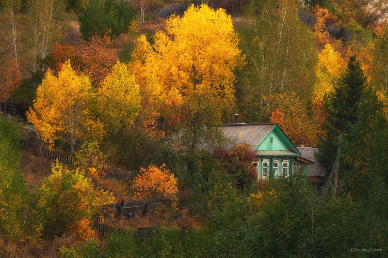Осень в деревне фото превью