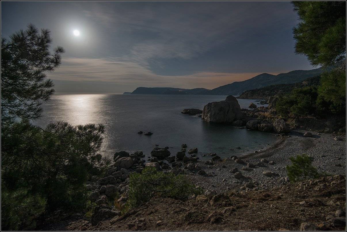 крым, море, луна, АНАТОЛИЙ ДОВЫДЕНКО
