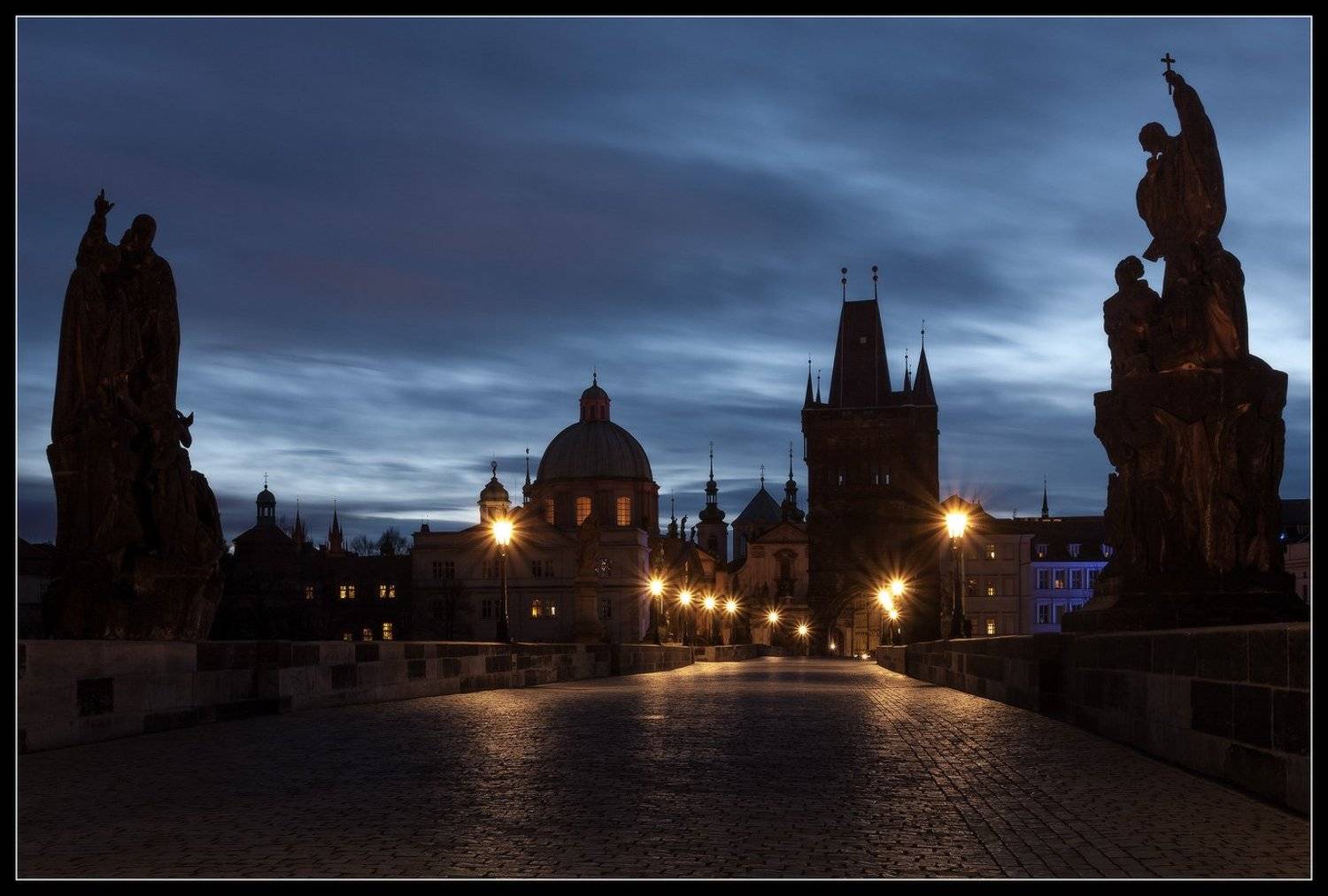 Влтава, Карлов, Карлув, Мост, Прага, Рассвет, Чехия, Илья Штром