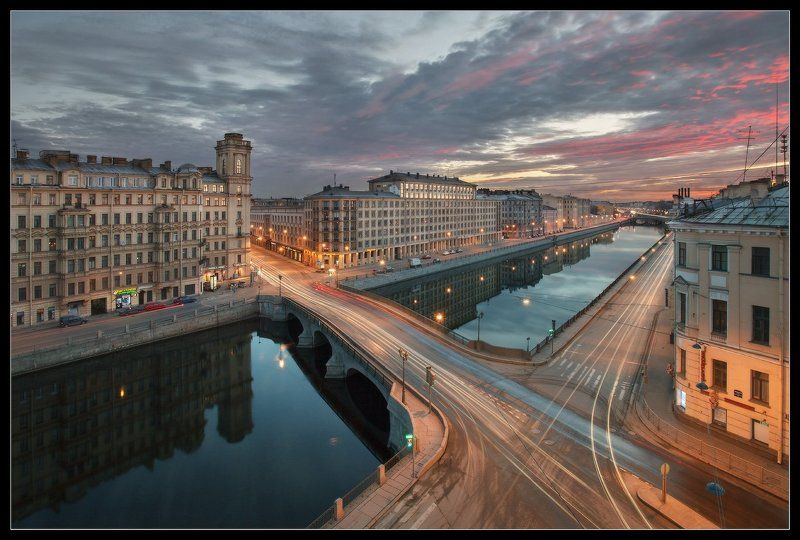Весна, Измайловский, Мост, Петербург, Рассвет, Река, Санкт, Санкт-петербург, Фонтанка про рассвет над Фонтанкой... фото превью