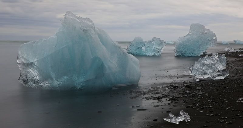 Вулканический песок, Голубая лагуна, Исландия, Лед ... фото превью