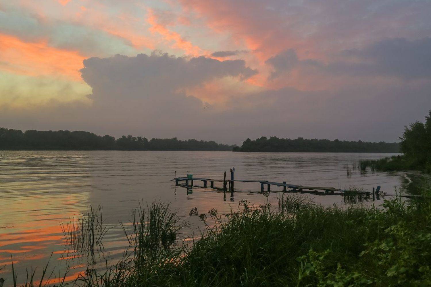 река вечер митинка закат отражение, Дмитрий Алексеев