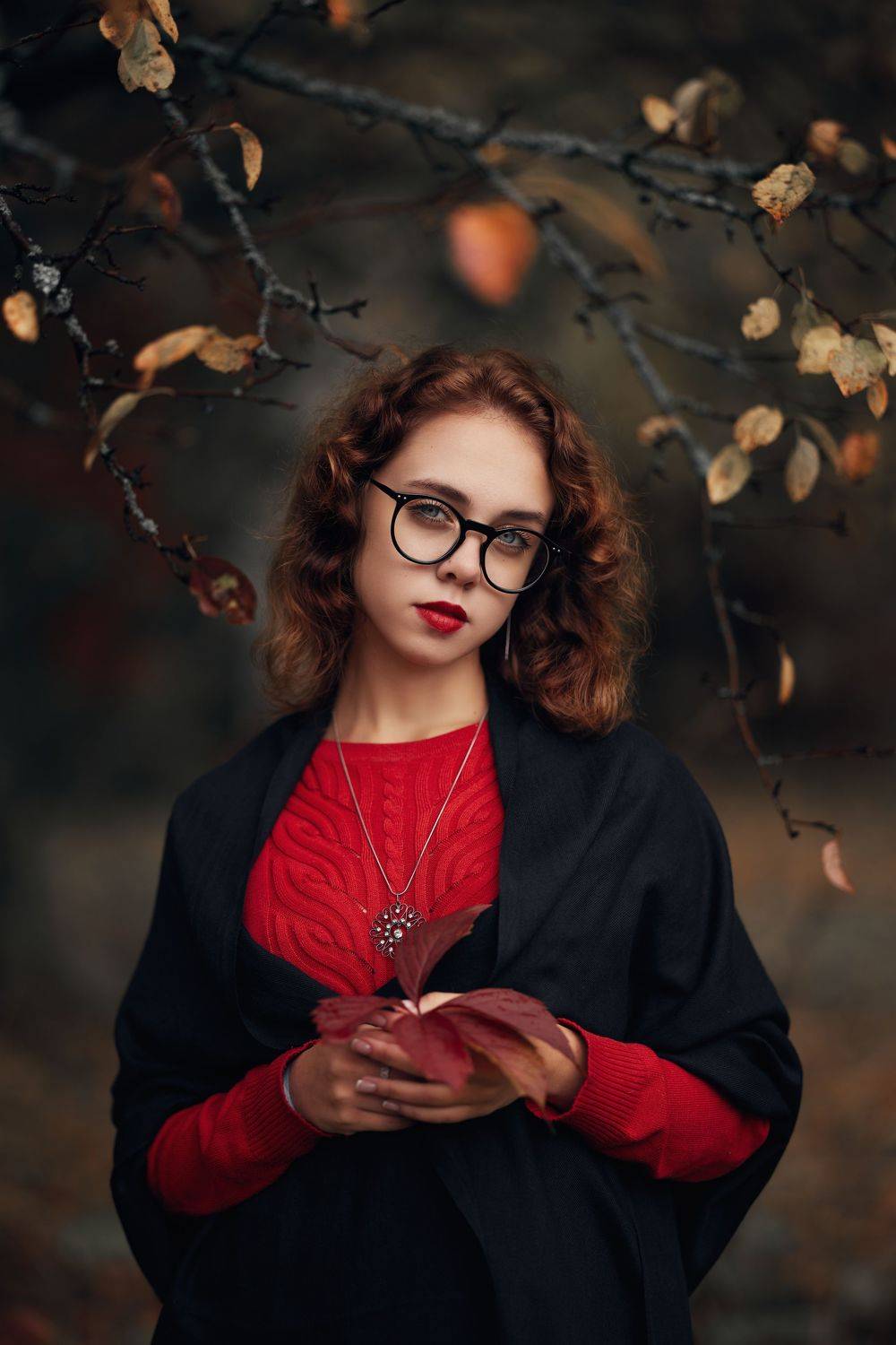 Девушка, портрет, осень, Дмитрий Дыбов