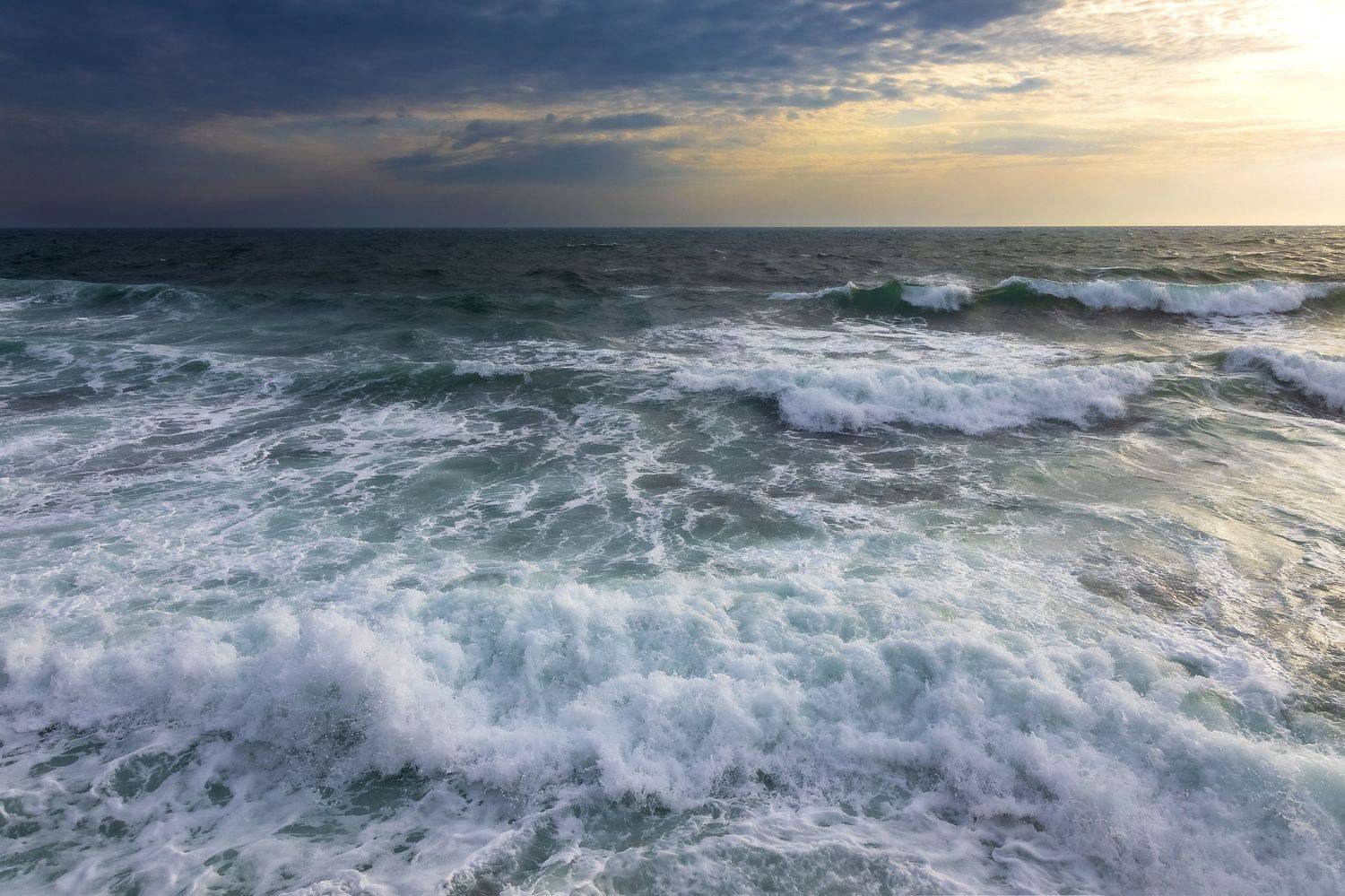 пейзаж, природа, вечер, закат, берег, небо, море, Игнатьев Александр