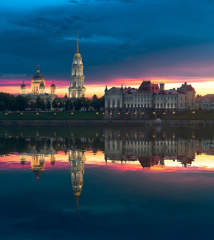 книга владыка моря, capriccio, veduta, photoartist, ведута, каприччио, фотохудожник, art, rybinsk, рыбинск, россия, художественный музей, артем мирный, artyom mirniy, russia, россия, вечер, evening, sky Спасо-Преображенский кафедральный собор и Рыбинский государственный музей-заповедник. фото превью