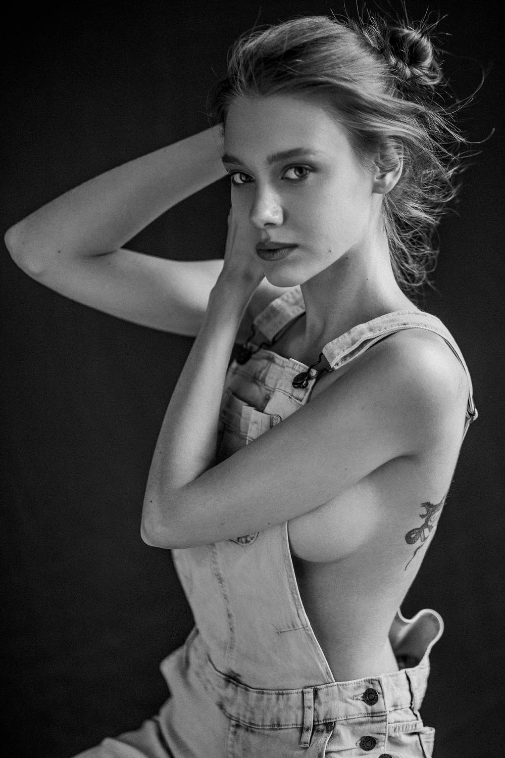 portrait, bw, dnb, girl, woman, retouch, eyes, beautiful, canon, 85mm, Иван Ковалев