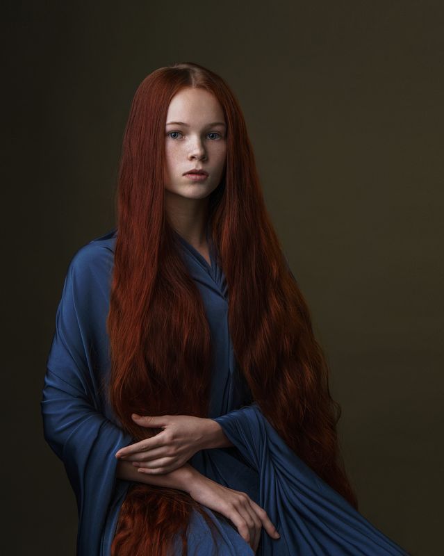 portait, fine art Red - haired фото превью