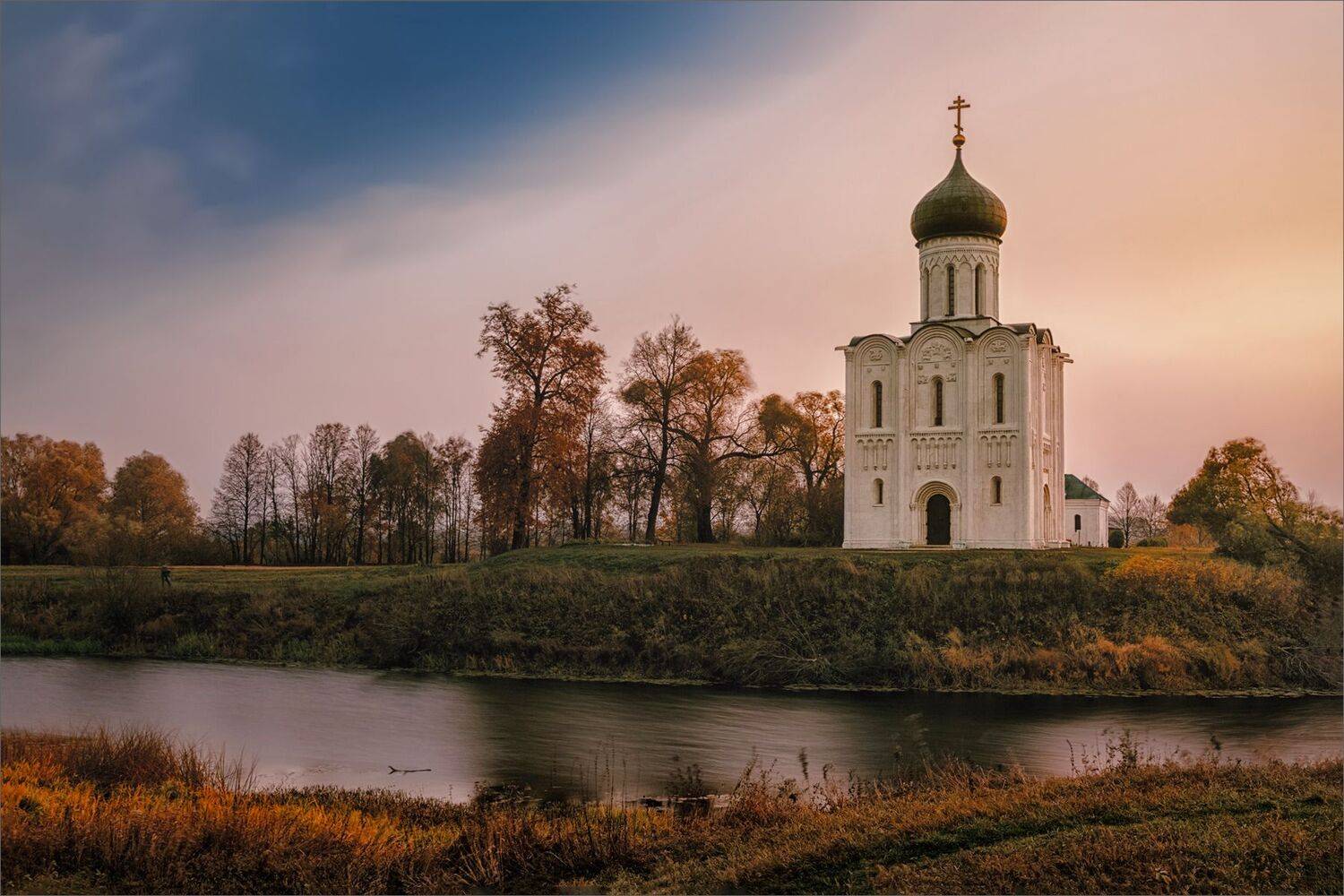 пейзаж, архитектура, осень, утро, храм, свет, цвет, александр никитинский, Никитинский Александр