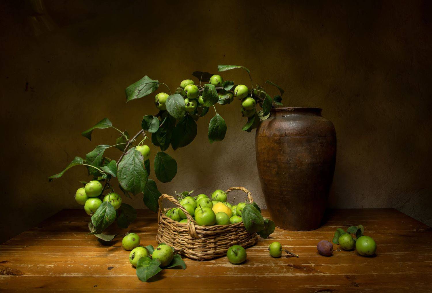 натюрморт, яблоня, дичка, Феденкова Татьяна