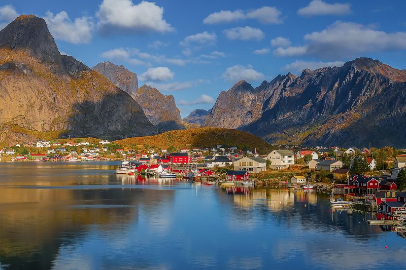 норвегия,лофотены,рейне Солнечный Рейне фото превью