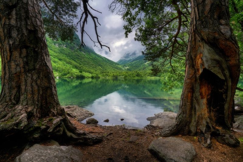 домбай  dombay бадукские озера Третье Бадукское Озеро. Домбай. фото превью