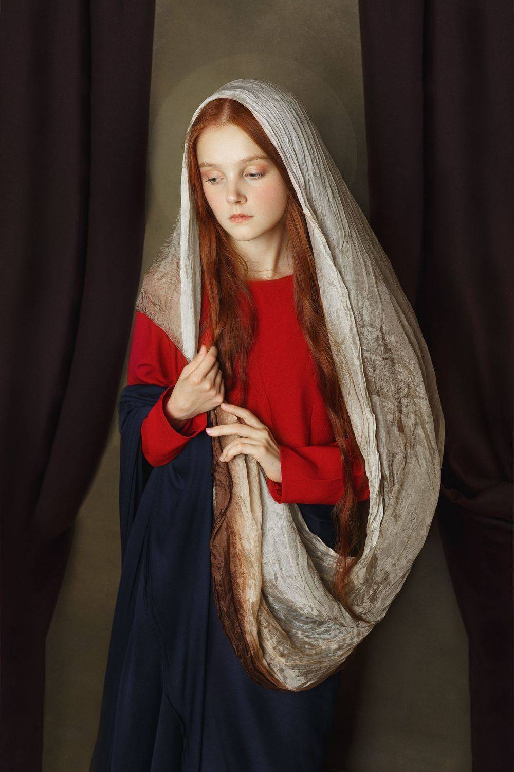 Портрет, жанр, лицо, женщина, цвет, печать, живописность, умиротворение, Ведмеденко Оксана