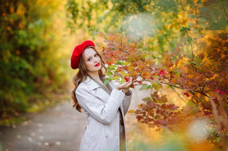 осень, портрет, девушка Autumn фото превью