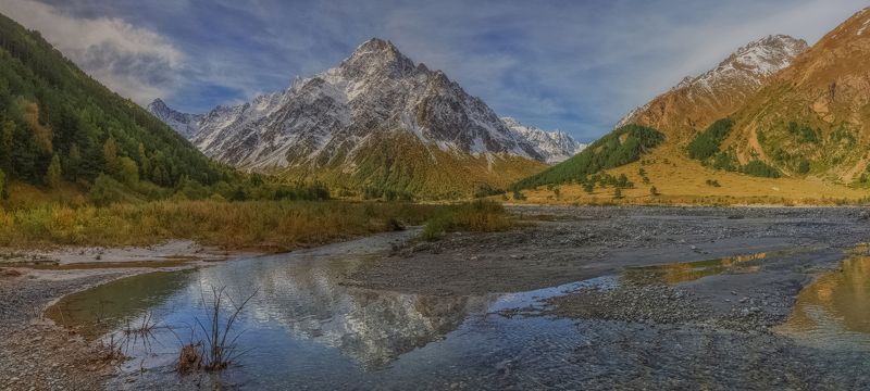 Утро у подножия г. Тихтенген фото превью